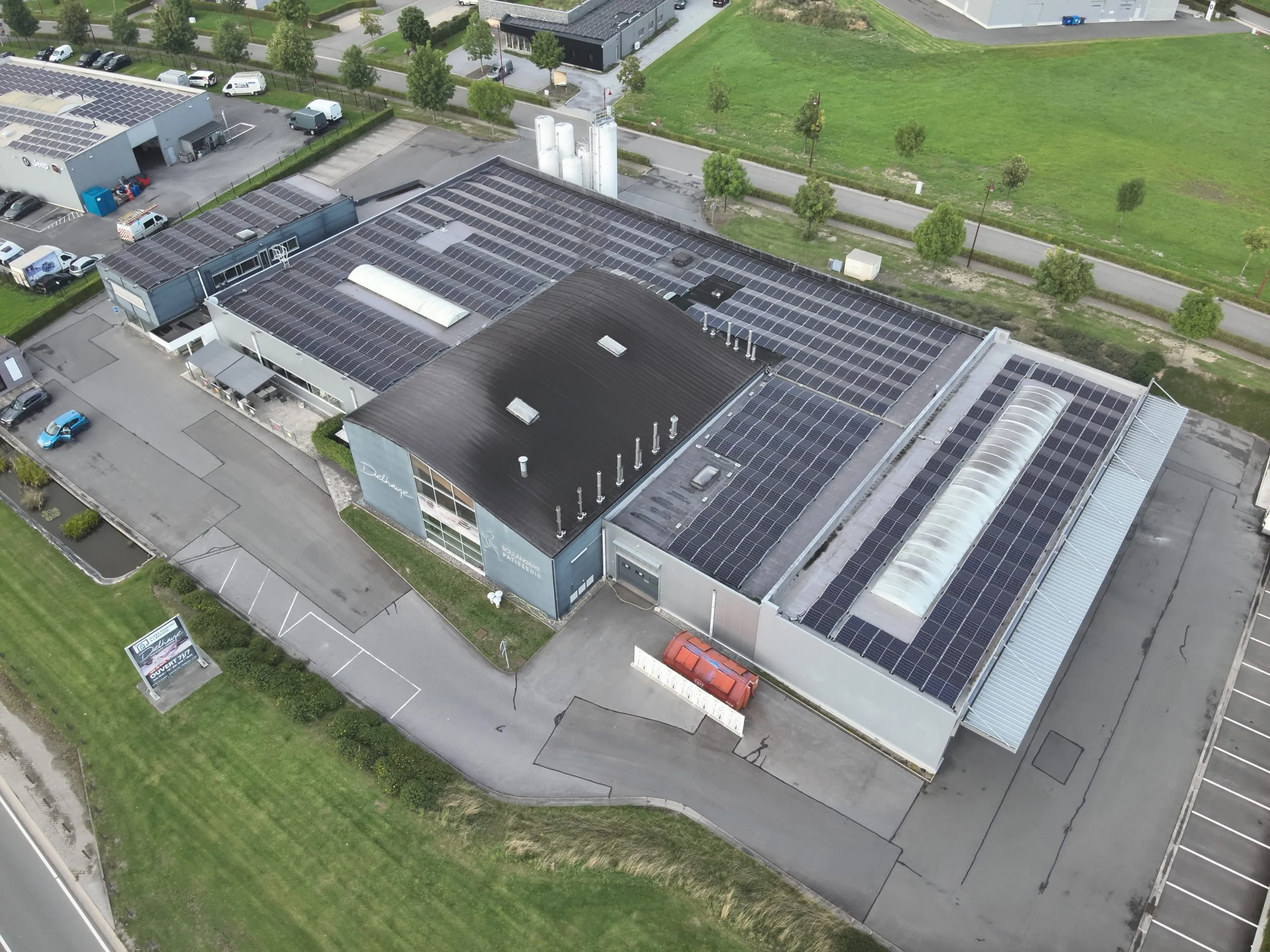 Vue drone installation panneaux